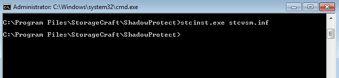 stcinst.exe stcvsm.inf